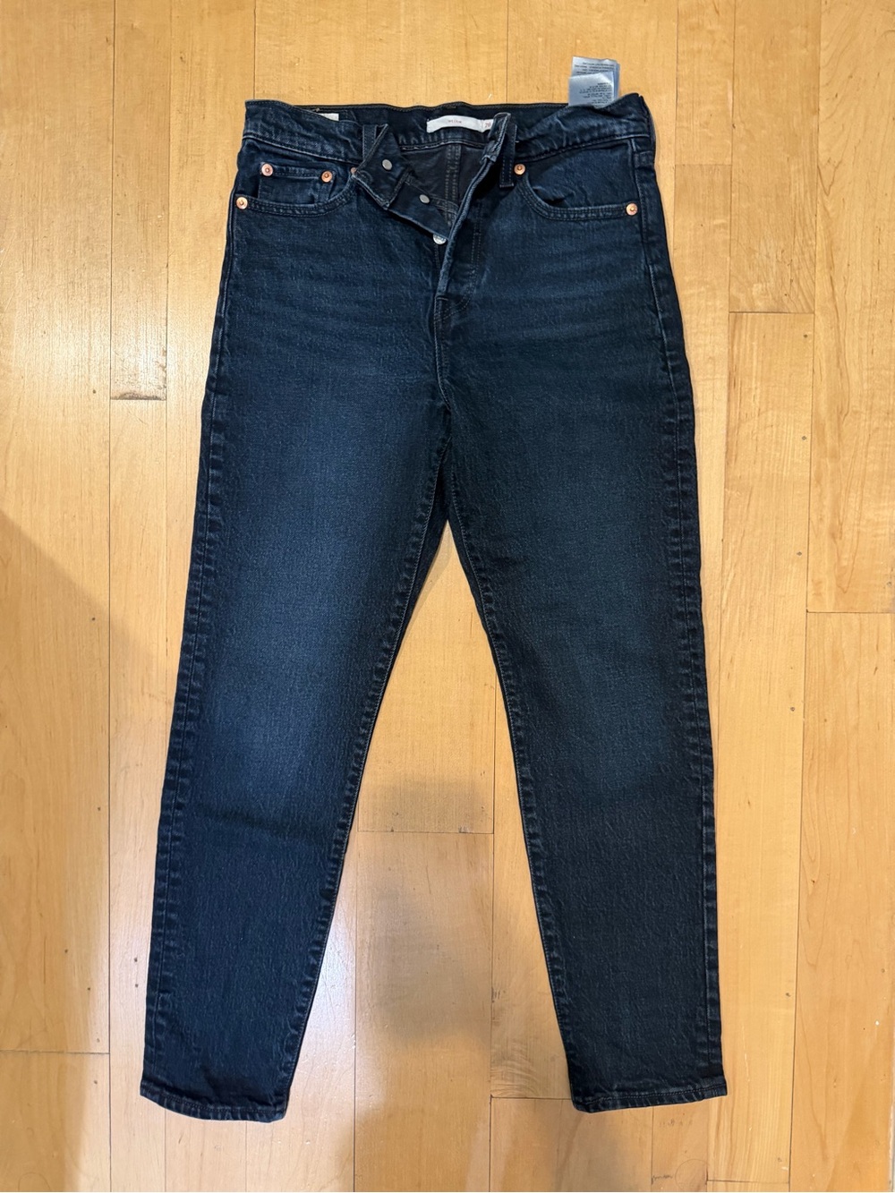 Levi’s Wedgie Straight Jeans Women’s Size 26 Black High Rise Denim